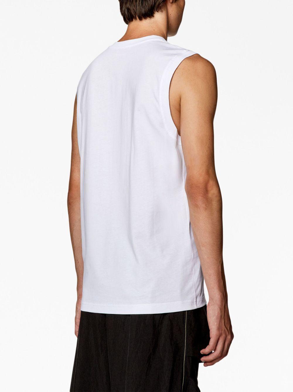 DIESEL Black Cotton Sleeveless T-Shirt