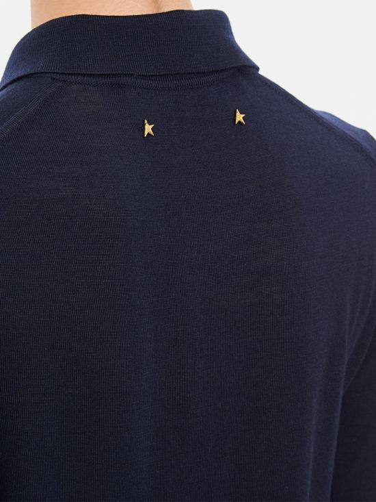 GOLDEN GOOSE Navy Cotton Polo Shirt for Women