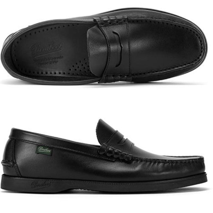 PARABOOT Men’s Coraux Leather Loafers Black