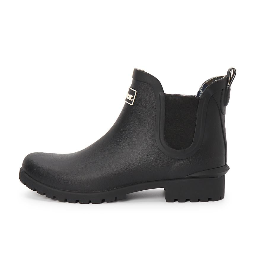 Barbour Wilton Wellington Women’s Chelsea Rain Boots Black