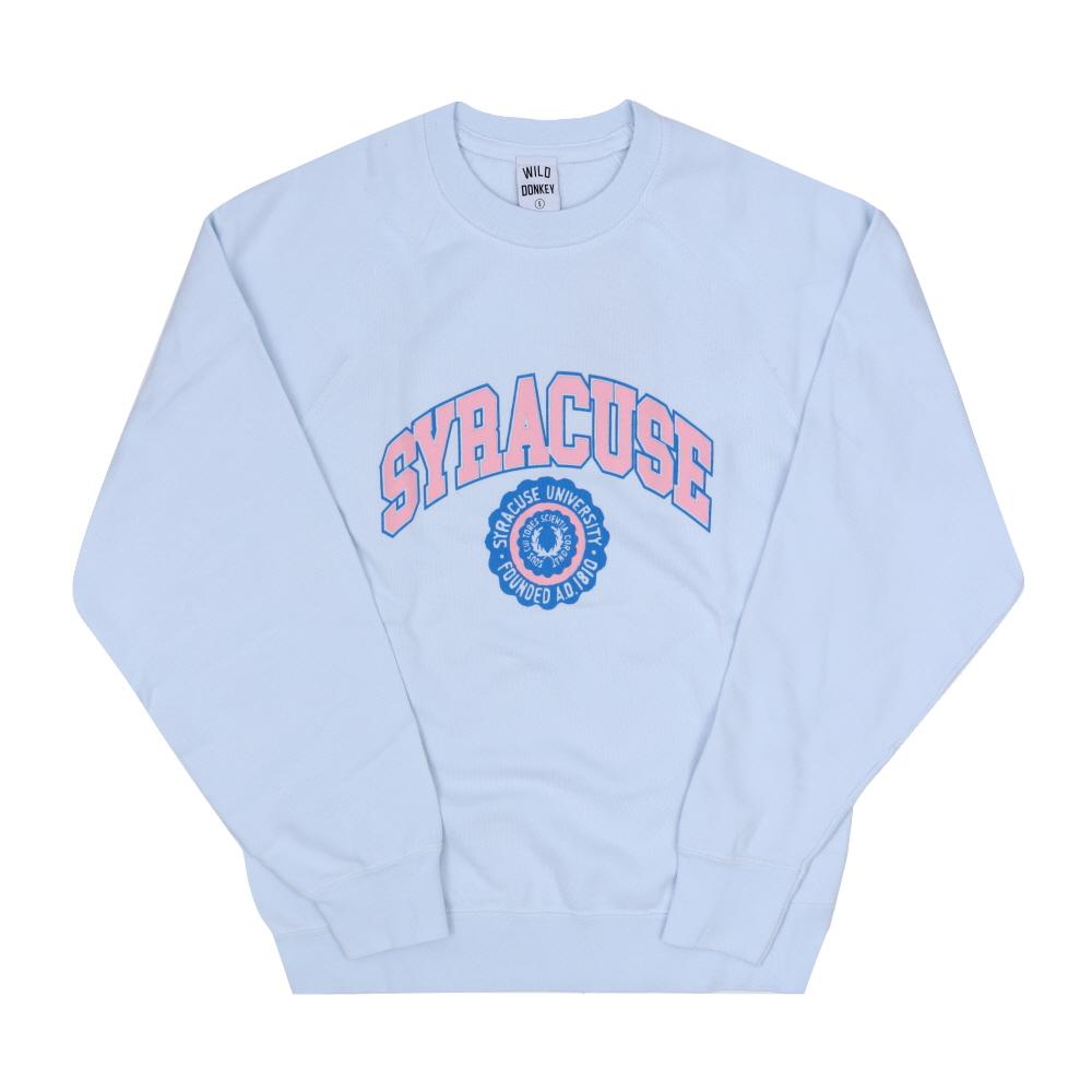 Wild Donkey Light Blue Syracuse Lettering Crewneck Sweatshirt Men’s