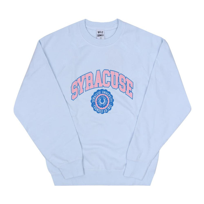 Wild Donkey Light Blue Syracuse Lettering Crewneck Sweatshirt Men’s