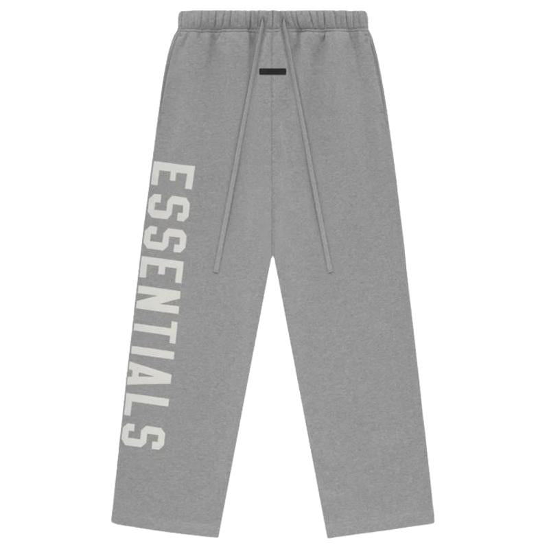 Fear of God Essentials Fleece Big Logo Relaxed Sweatpants Dark Heather Black