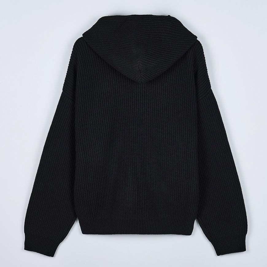 CELINE Men’s Ribbed Wool Hooded Cardigan RY0JF0ZTQ 38NO