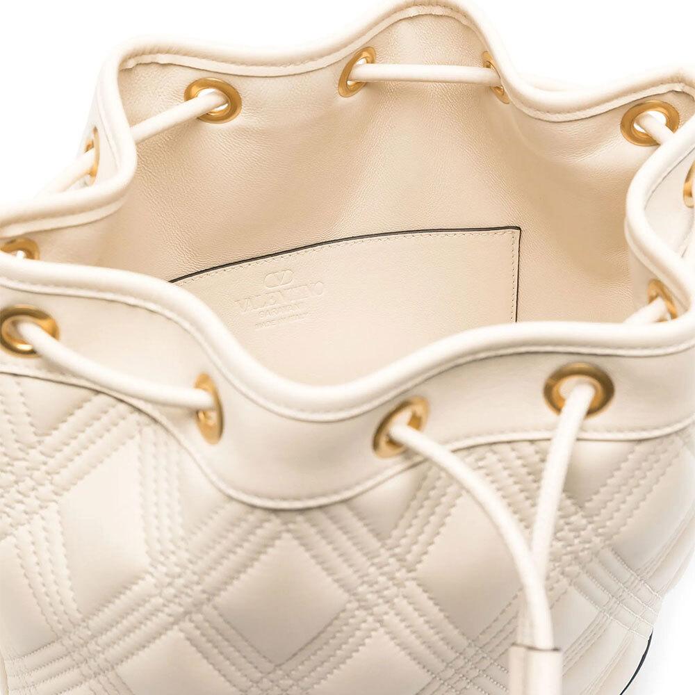 VALENTINO Quilted Bucket Shoulder Bag for Women 6W2B0R01 MIC REN