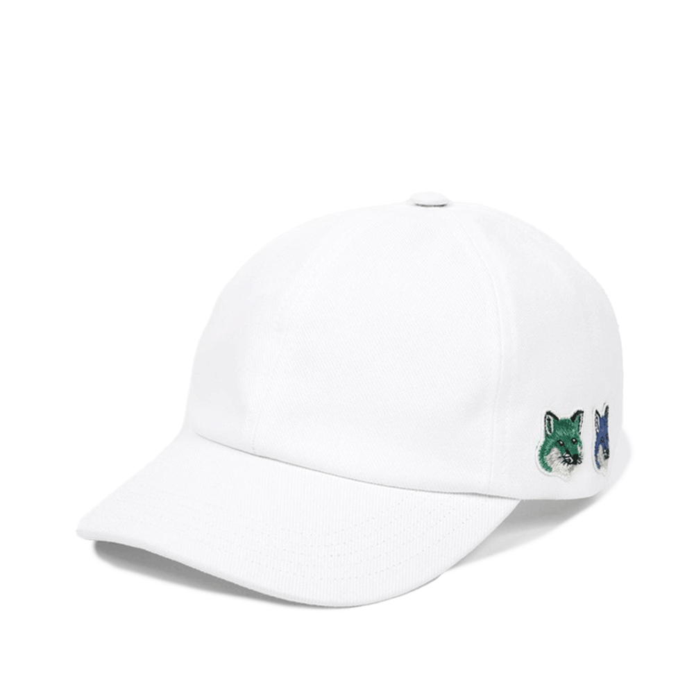 Maison Kitsune Double Fox Head Logo Cotton Baseball Cap Unis KU06101 WW0007 P101