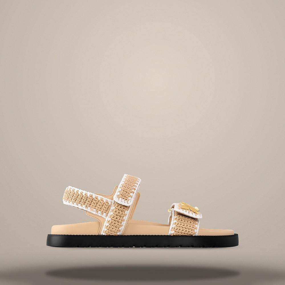 Louis Vuitton Sunset Comfort Men's Sandals Beige White 1AHKIY