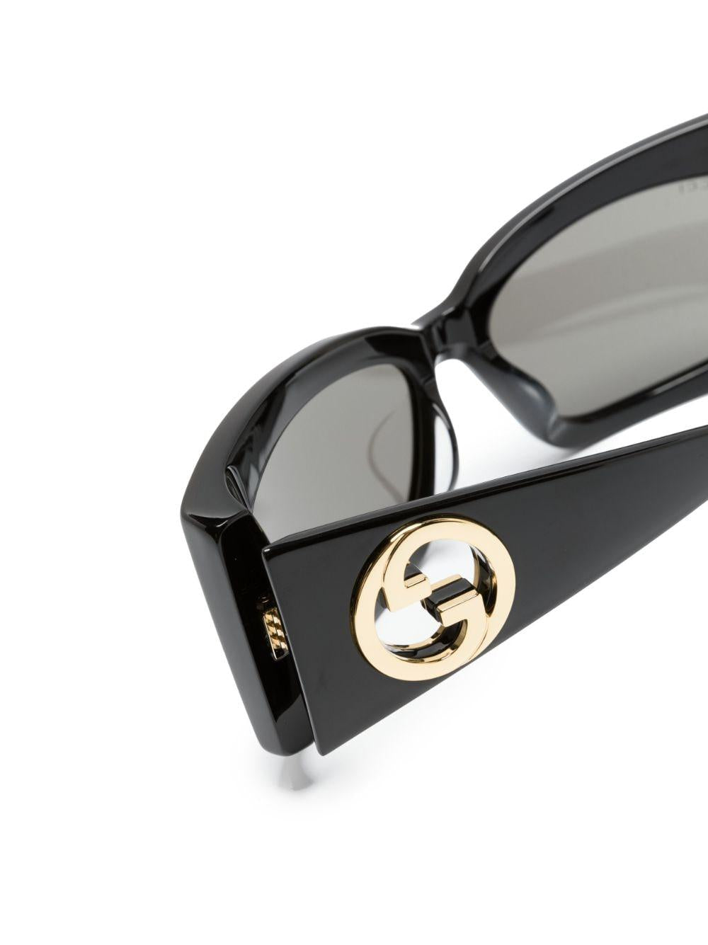 GUCCI Black Acetate Square Sunglasses