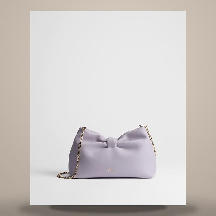 DIOR Bow Small Shoulder Bag Lilac Lambskin M0715OUQO M493