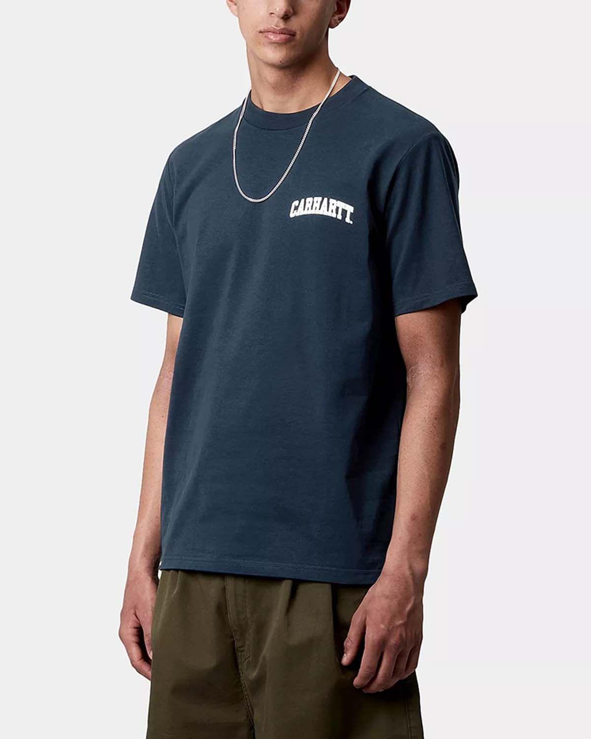 CARHARTT WIP University Script Short Sleeve T-Shirt Ink I034852 2WRXX
