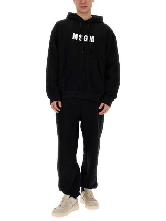 MSGM Women's Hooded Sweatshirt 3640MM12724700099 BLACK DOM
