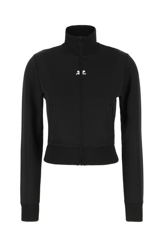courreges Black Round Neck Knit Sweater VESJVE010JS01429999