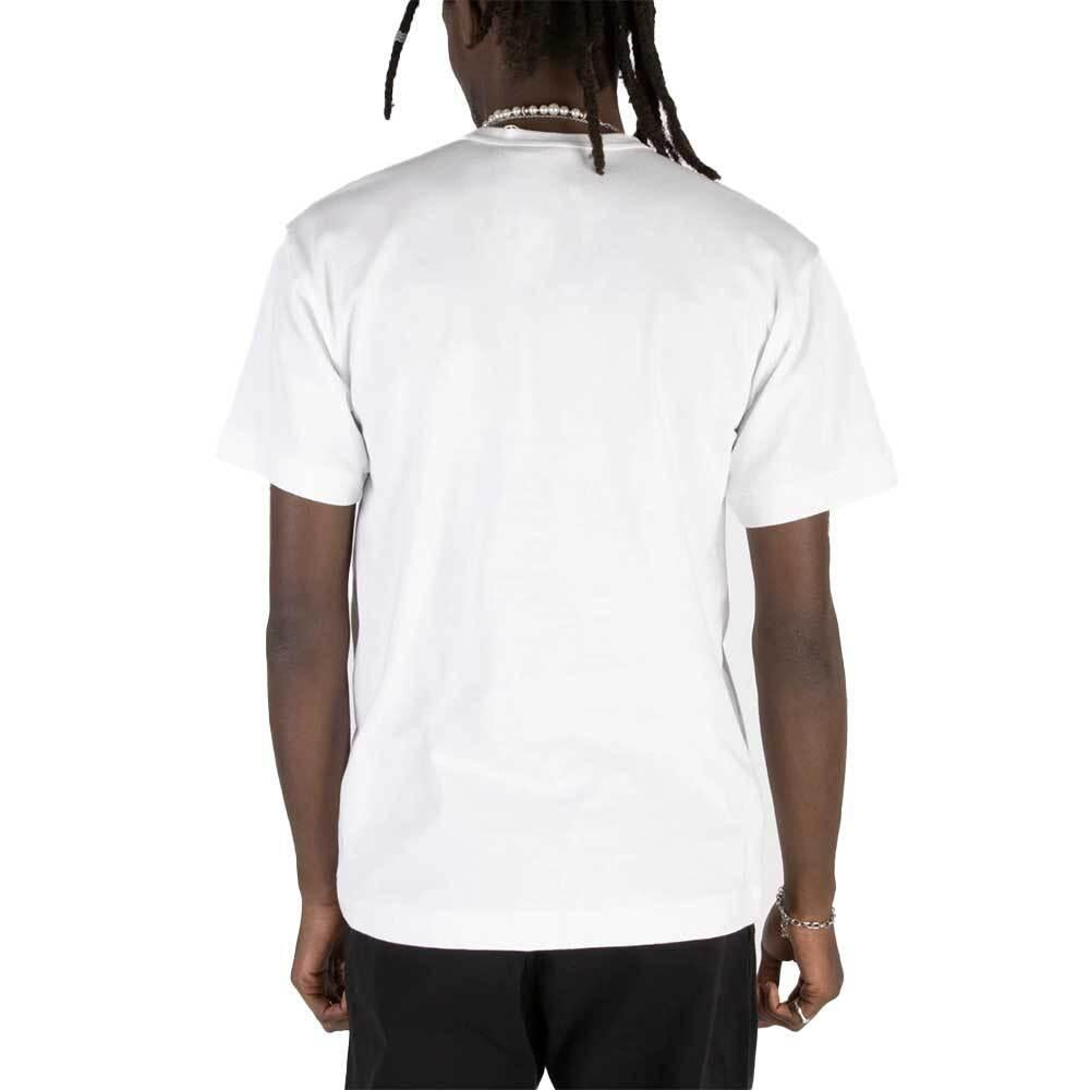 Comme des Garcons White Red Heart Unisex Short Sleeve T-Shirt