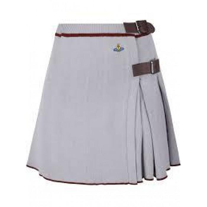 Vivienne Westwood Valentina Kilt Midi Skirt Navy Wool
