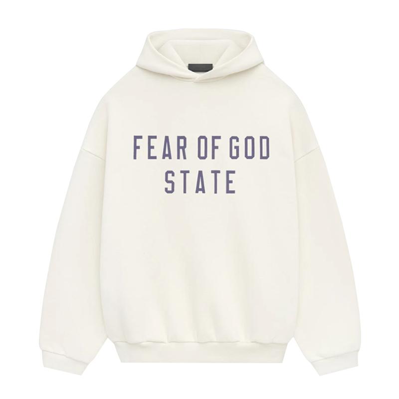 Fear of God Essentials Fleece State Hoodie Ivory Unisex