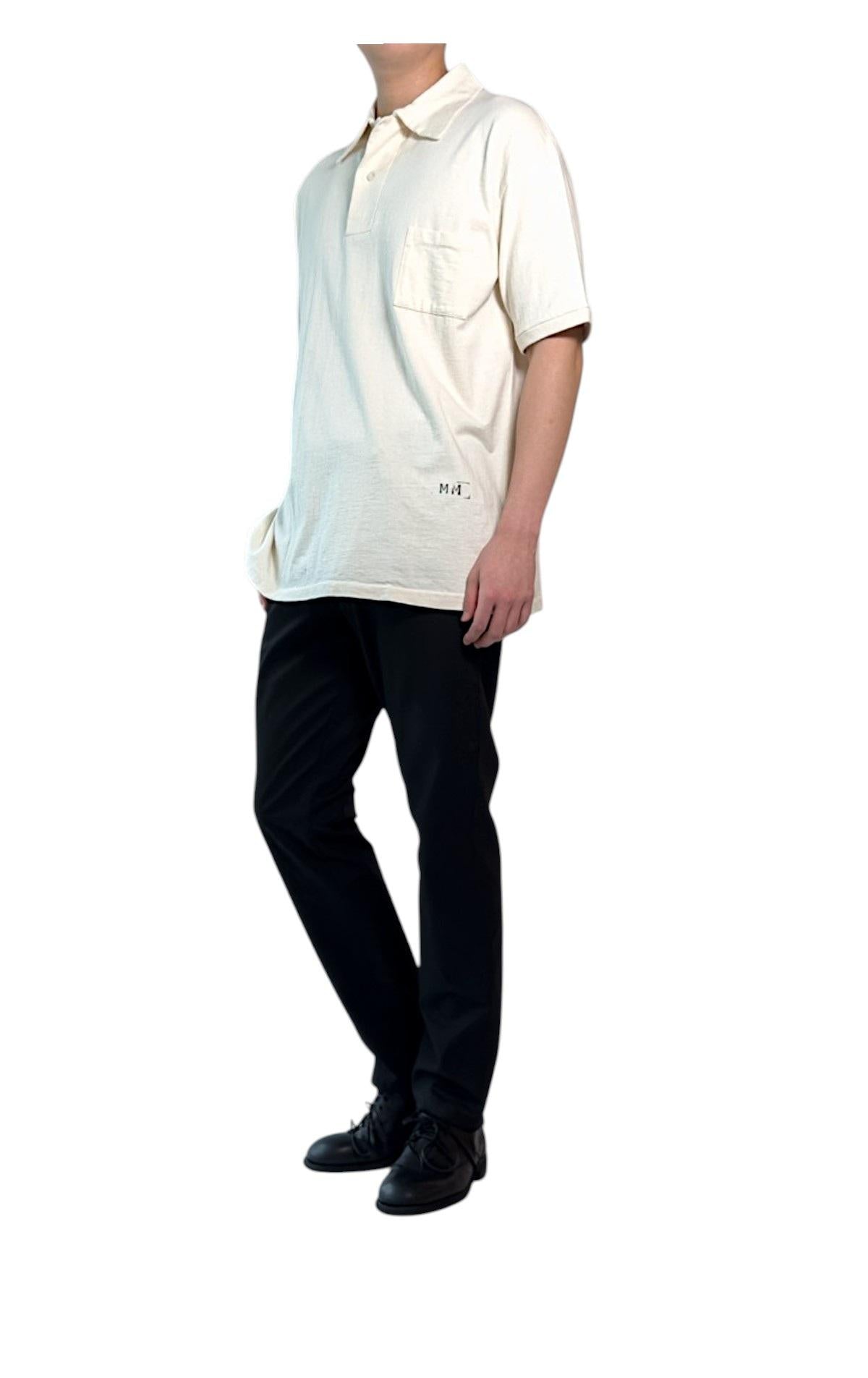 Maison Margiela Stitch Logo Stamp Logo Polo Shirt