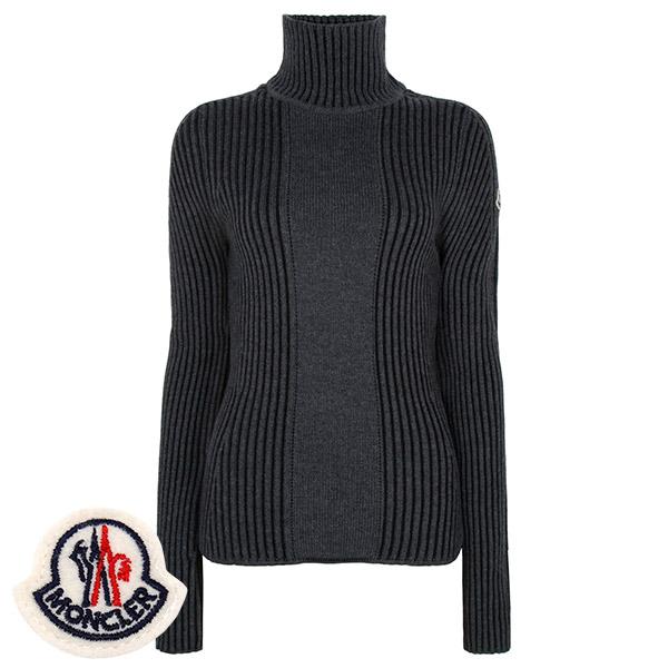 Moncler Grey Virgin Wool Turtleneck Sweater 9F00004 M1131 991