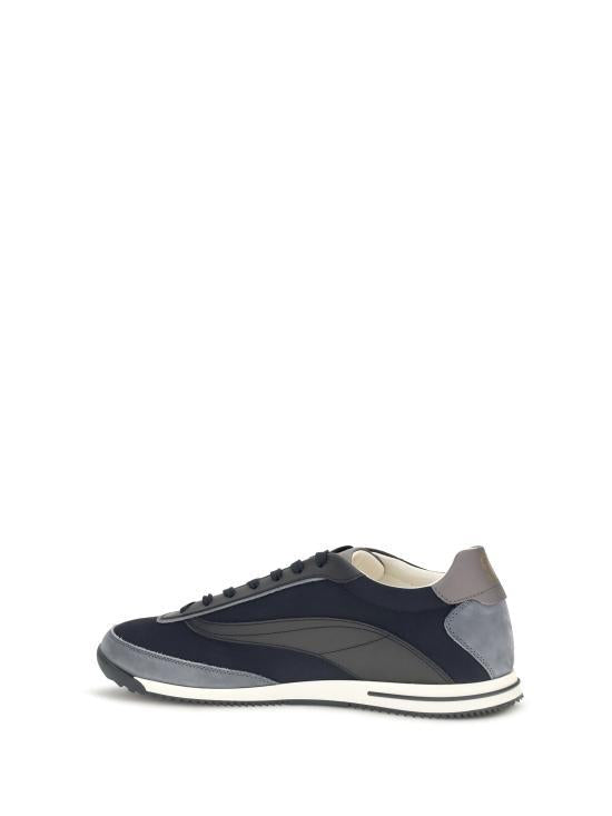 Brunello Cucinelli Leather Low-Top Sneakers for Men MZUGNIA357 CBJ62 BLUE DOM