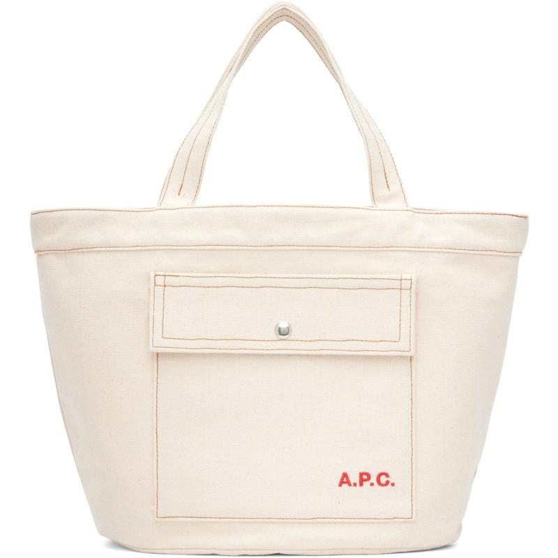 A.P.C. Jade Tote Bag Brown Leather