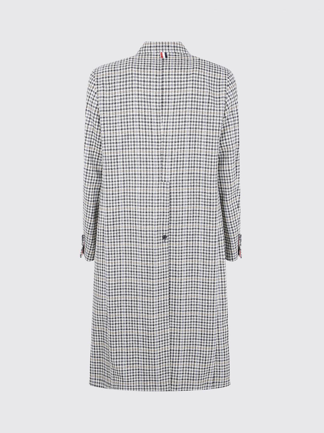 THOM BROWNE Gray Wool Coat