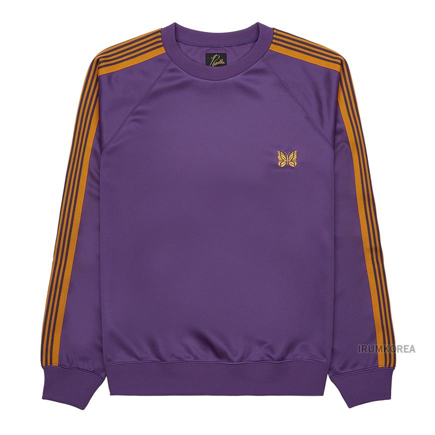 NEEDLES Men’s Track Crewneck T-Shirt QV306C PURPLE