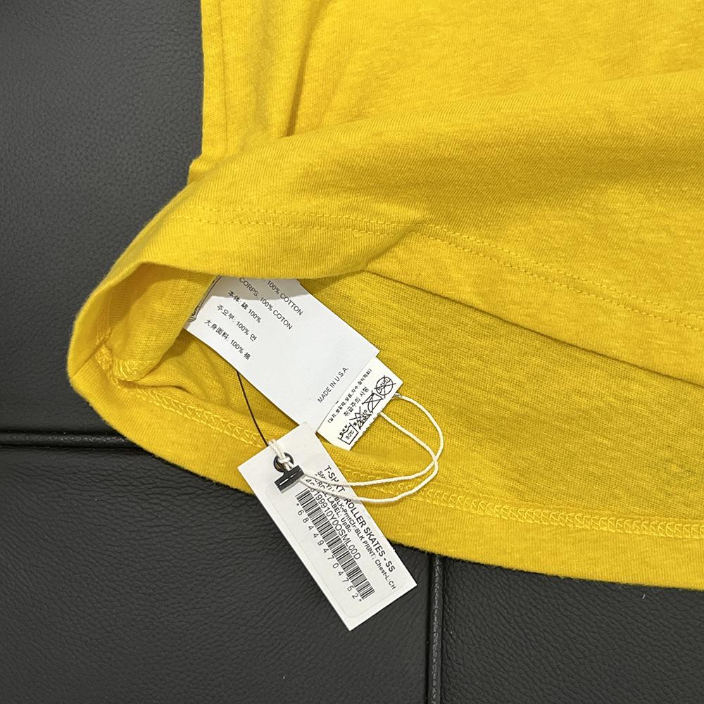 Chrome Hearts Horseshoe Roller Skate Ringer Short Sleeve T-Shirt Yellow Black