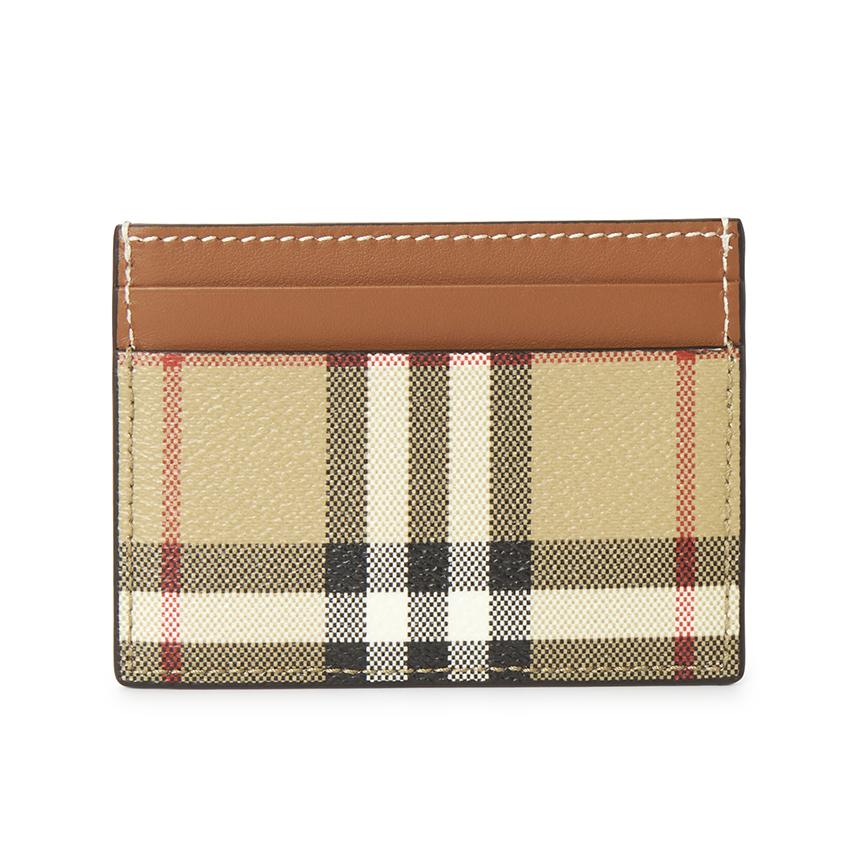 BURBERRY Check Sandon Women’s Card Holder Wallet