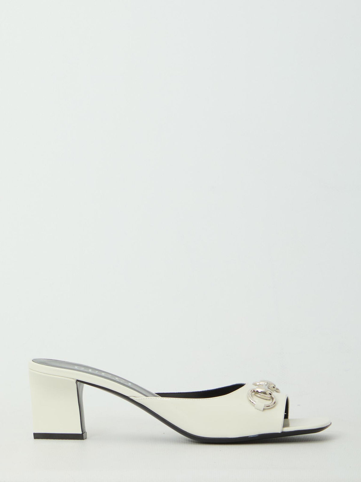 GUCCI Leather Strappy Sandals White Women's Sandals