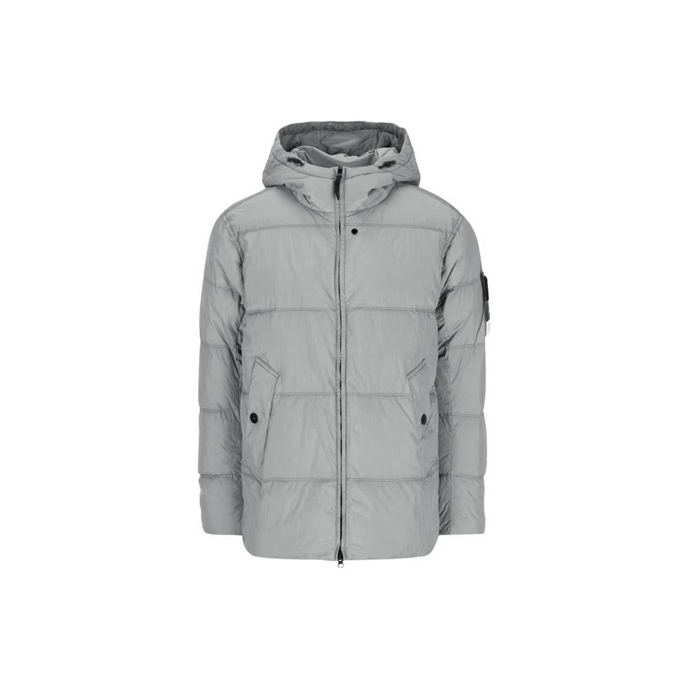 STONE ISLAND Garment-Dyed Crinkle Reps Hooded Down Jacket Gr 4100037 S0A23 V0060
