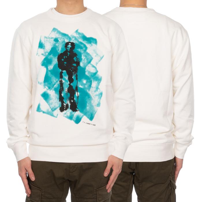 CP Company Printed Crewneck Sweatshirt T-Shirt White Men