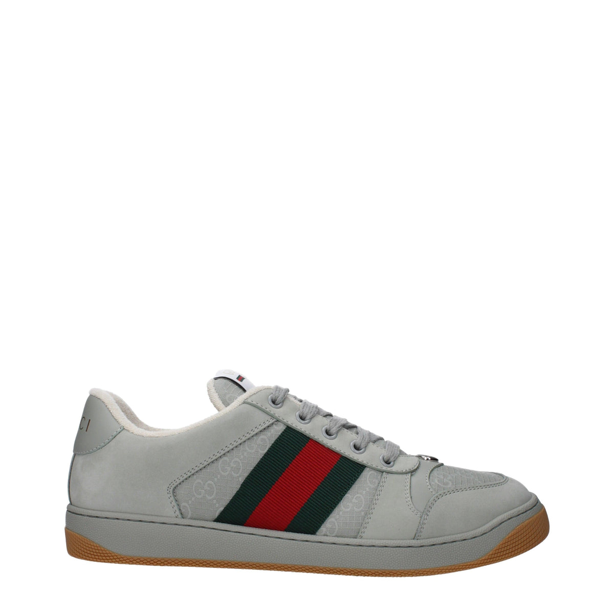 GUCCI White Leather Low-Top Sneakers