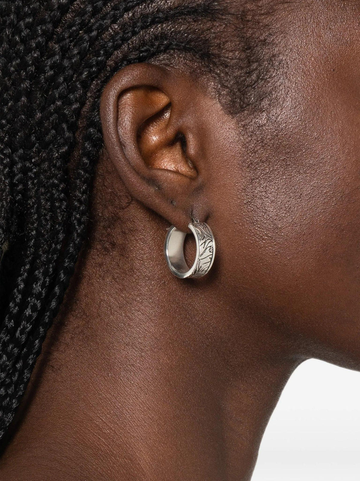 Maison Margiela Silver Hoop Earrings