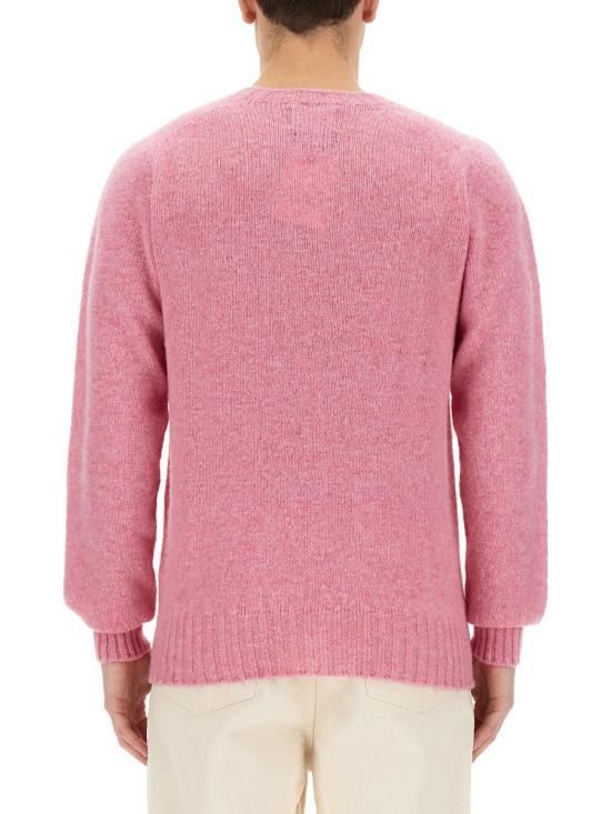HOWLIN Pink Wool Turtleneck Sweater for Men