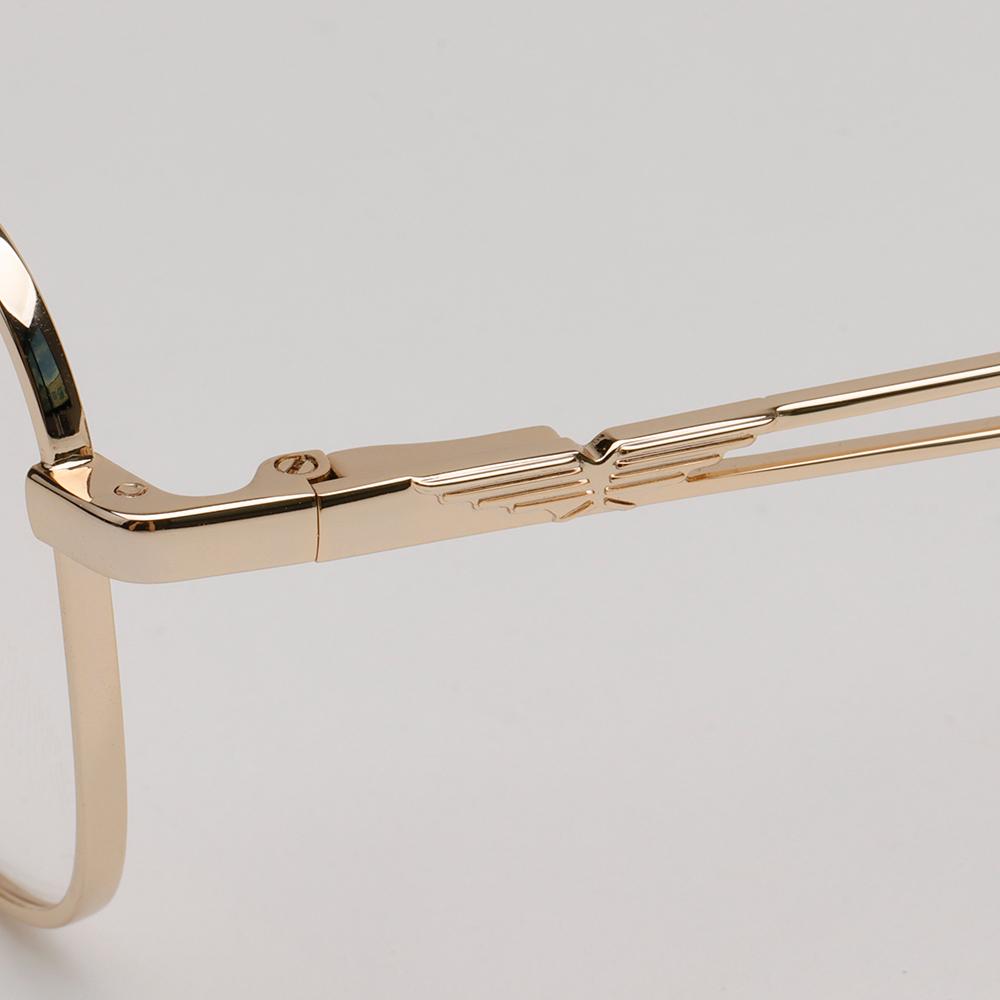 Police Gold Stainless Steel Rim Eyeglass Frame Unisex VPLF08 0300