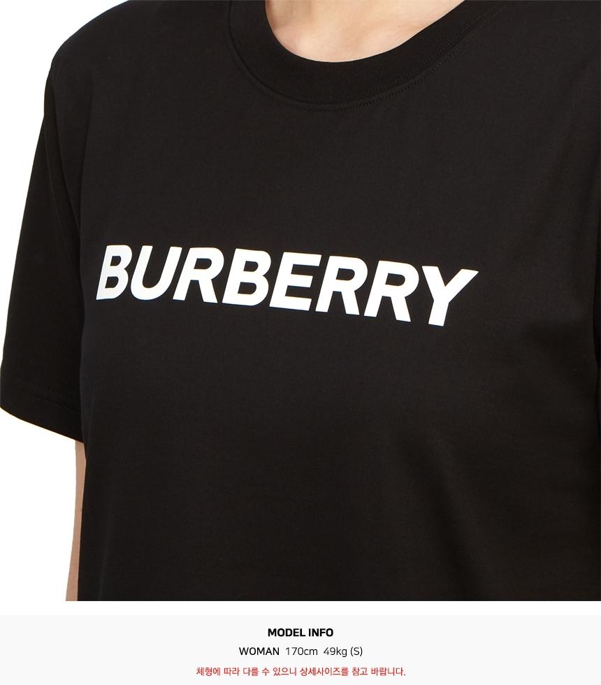 BURBERRY Black Cotton Short Sleeve T-Shirt Women’s MARGOT
