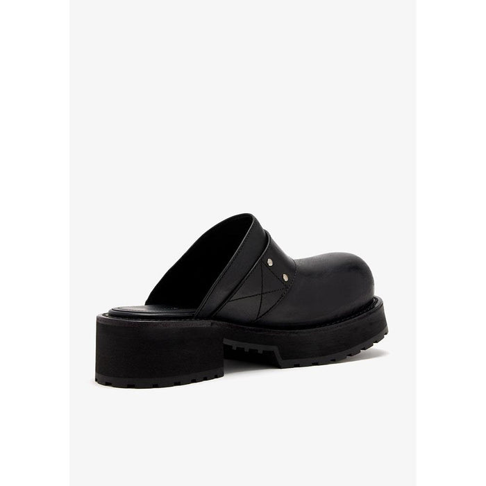 BALENCIAGA Venom Mule Slides Men Black Rubber Sandals