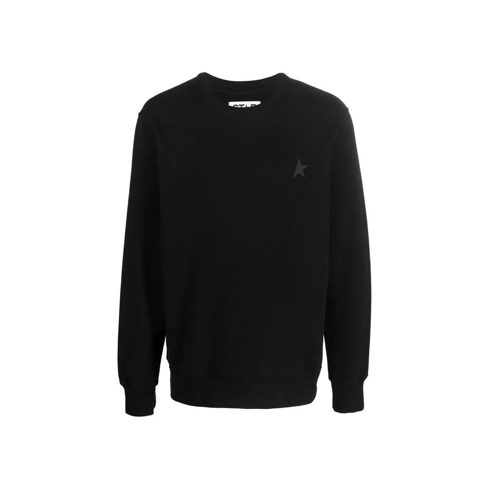 GOLDEN GOOSE Logo Print Black Sweatshirt for Men GMP01223 P000525 90100