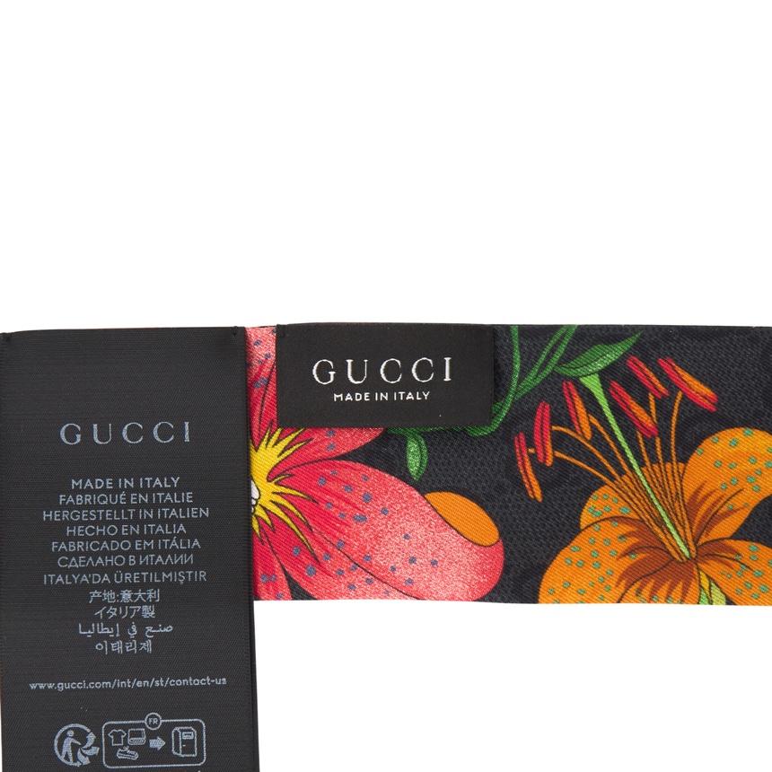GUCCI Women’s Silk Scarf Black Scarf