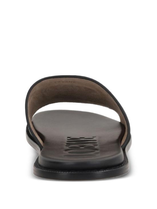 LOEWE Black Leather Mule Slippers M616465 X221100