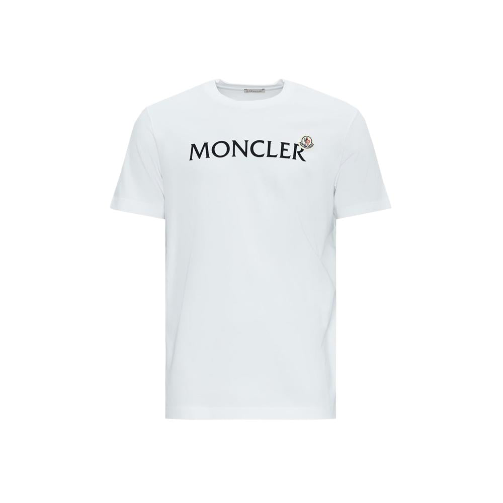 Moncler Logo Patch T-Shirt White Men’s 8C000 24 8390T 001
