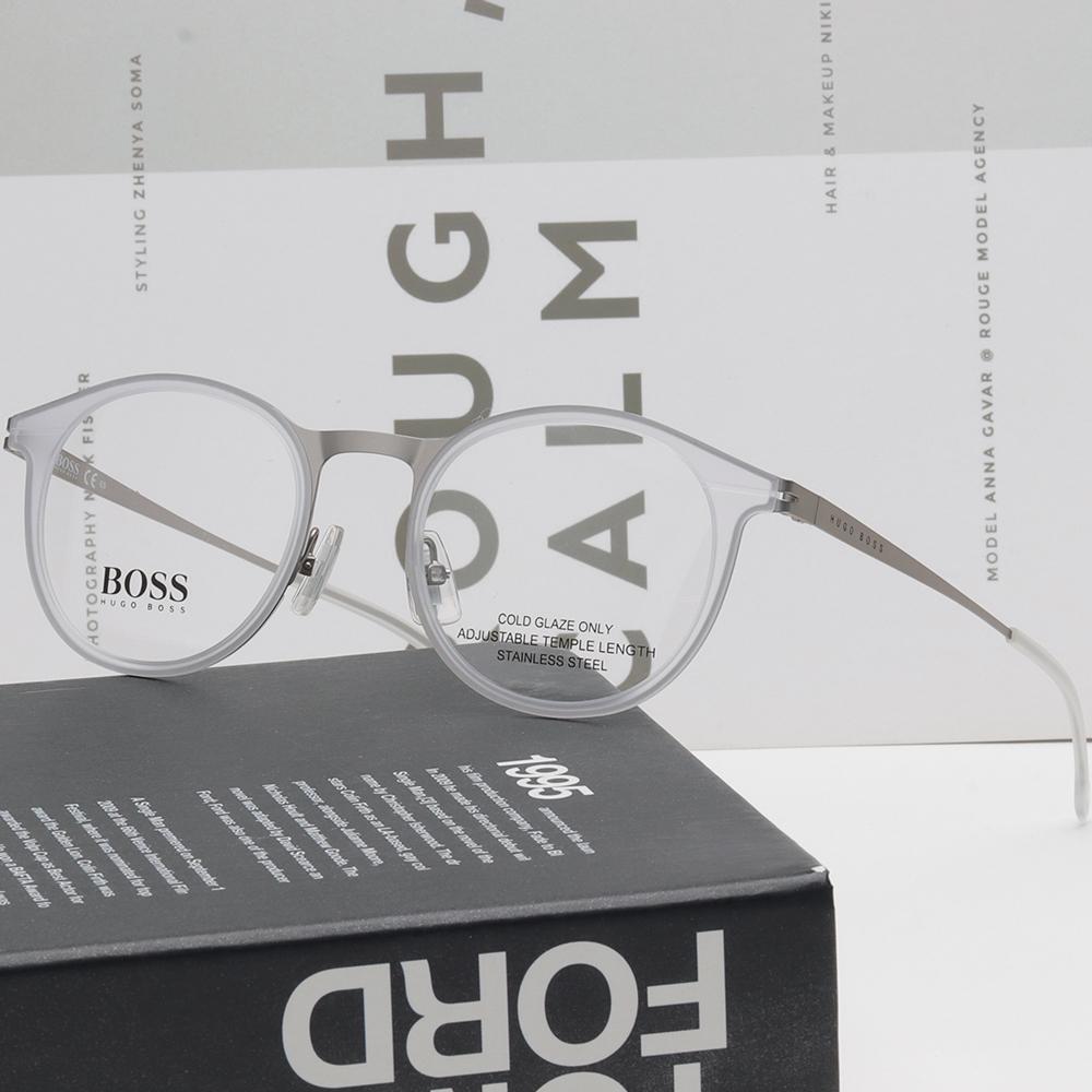 HUGO BOSS Ultra Lightweight Unisex Round Eyeglasses Frame BOSS1245 CDN