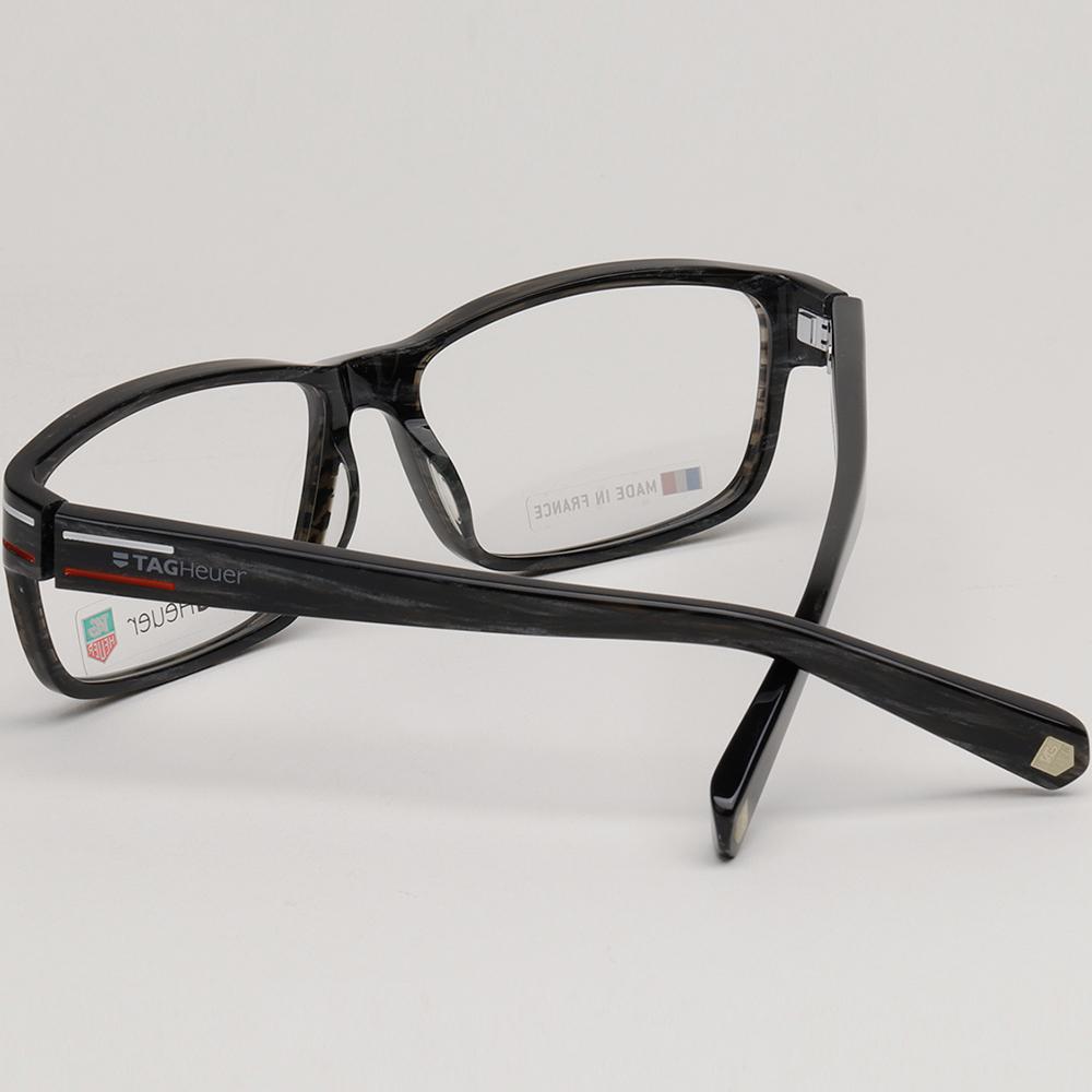 Tag Heuer Black Square Acetate Eyeglass Frame Unisex TH0535 003