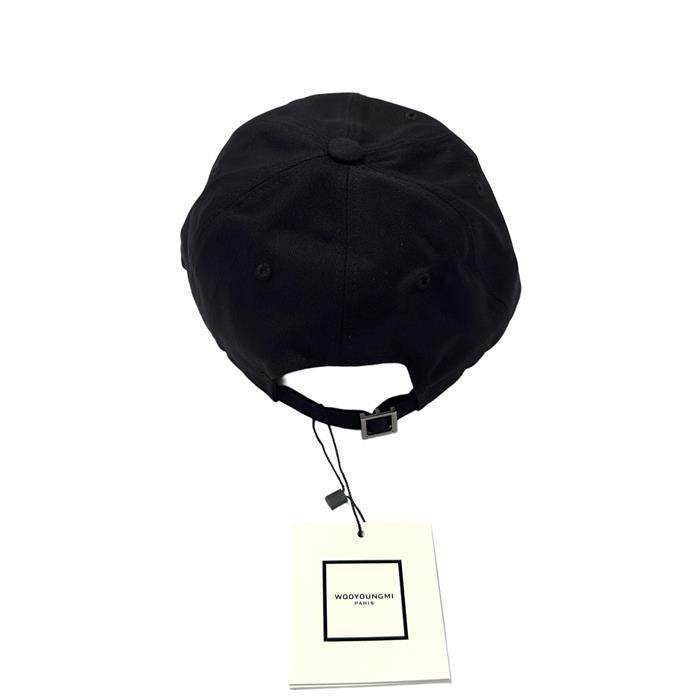 WOOYOUNGMI Embroidered Black Cotton Baseball Cap W253AC52 661B