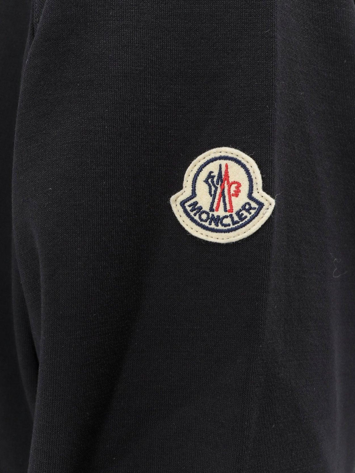 Moncler Black Cotton Logo Sweatshirt for Women