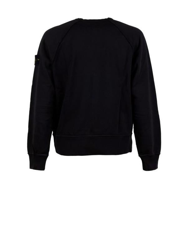 STONE ISLAND Cotton Fleece Sweatshirt Black Men’s Top L1S156100041 S0051 V0029