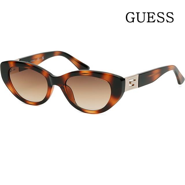 Guess Brown Oval Acetate Sunglasses Unisex GU7849 53F