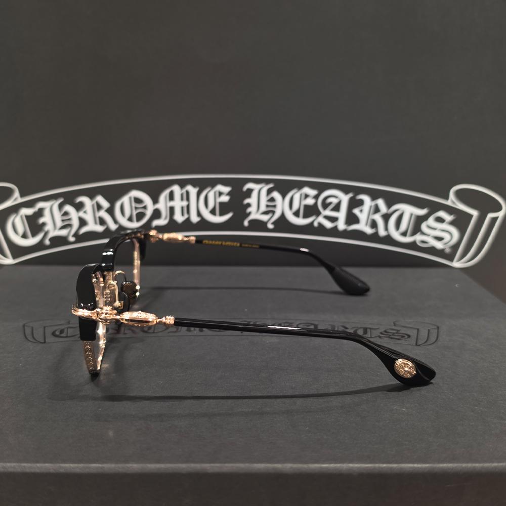 Chrome Hearts Black Gold Nippleopolis Unisex Eyeglasses