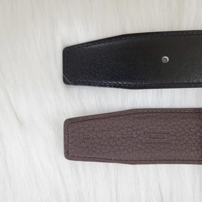 HERMES H Guilloche Belt Buckle Reversible Leather Strap 32mm H064540CK05