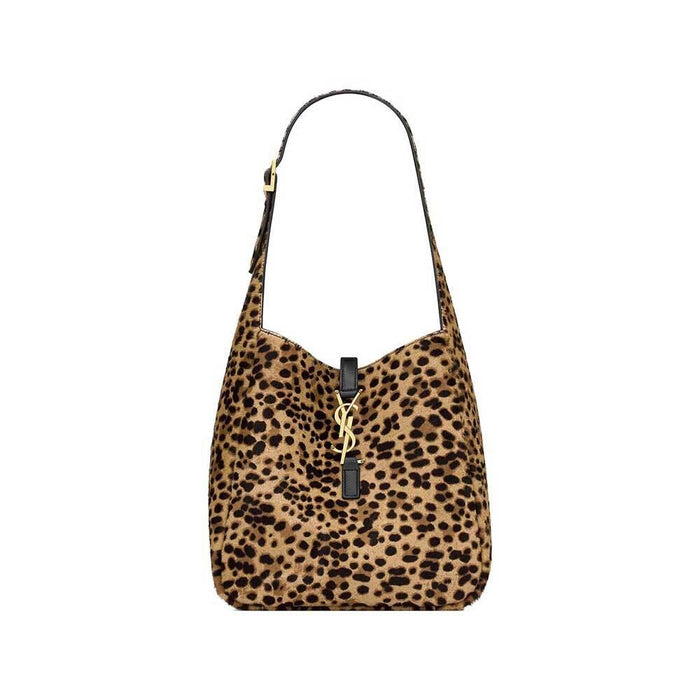 Saint Laurent Pony Hair Leather Shoulder Bag