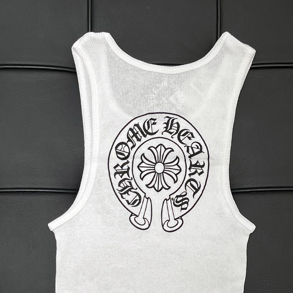 Chrome Hearts Horseshoe Long Tank Top Sleeveless White
